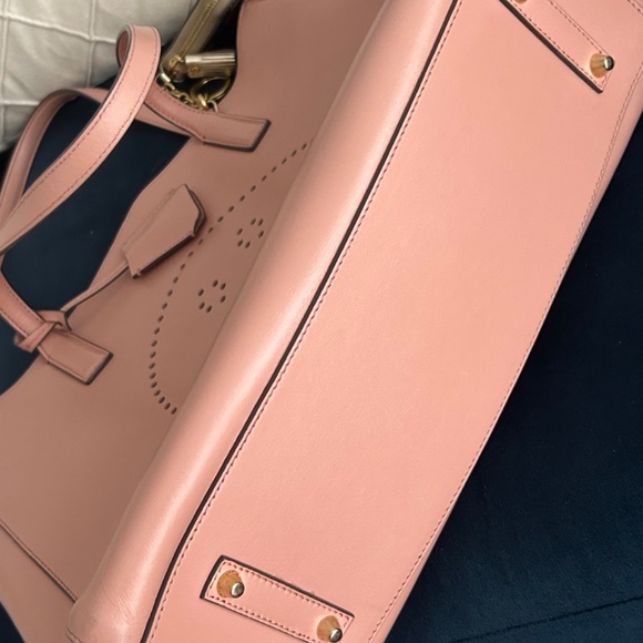 Anya Hindmarch Pink Smiley Tote with Pizza accessory - Picture 4 of 7